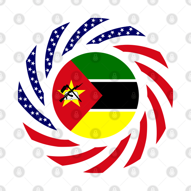 Mozambican American Multinational Patriot Flag Series by Village Values