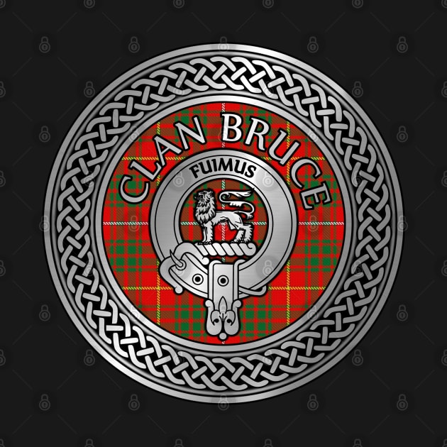 Clan Bruce Crest & Tartan Knot by Taylor'd Designs