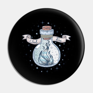 Demiboy Fire Occult Bottle LGBT Pride Flag Pin