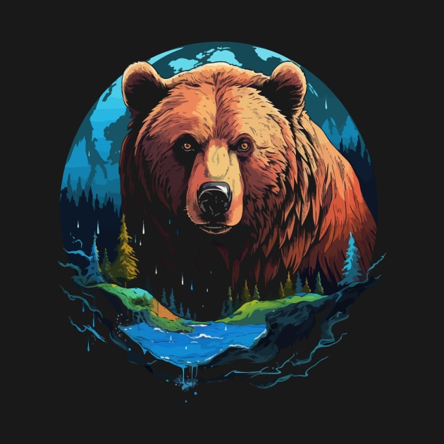 Grizzly Bear Earth Day by JH Mart