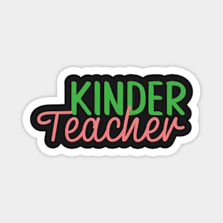 Kindergarten Teacher Colorful Script Magnet