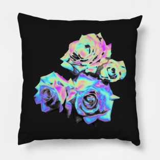 Holographic Rose Bouquet Pillow