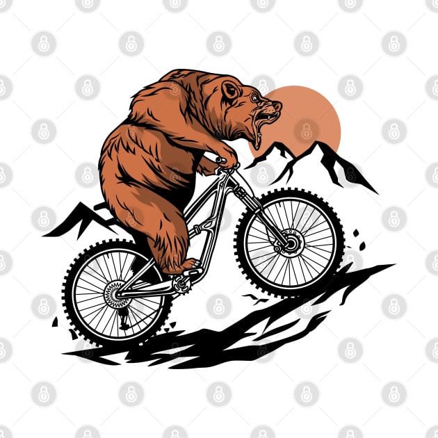 MOUNTAIN BIKE BEAR by beanbeardy