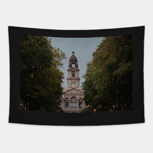 Courthouse in the Texas sunset Tapestry