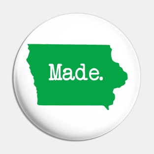 Iowa Made IA Green Pin