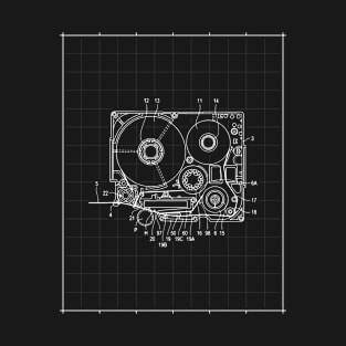 Retro Computer Disc Diagram T-Shirt