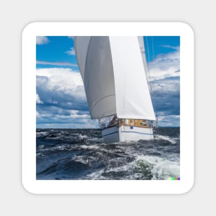 Approaching Sailboat Magnet