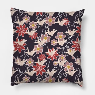 Origami crane pattern Pillow