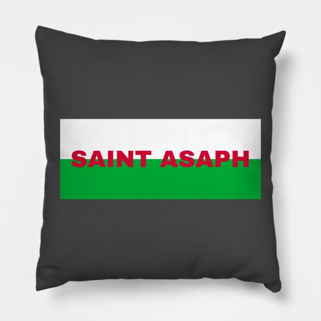 Saint Asaph City in Wales Flag Pillow by aybe7elf