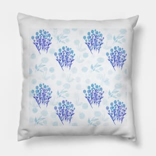 Lauras Floral Sky-blue Pillow