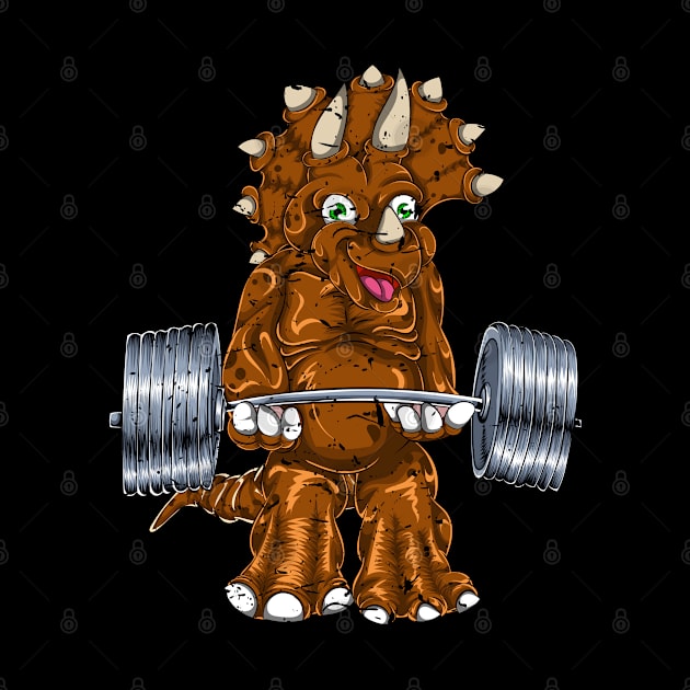 Deadlift Triceratops Dinosaur by ShirtsShirtsndmoreShirts