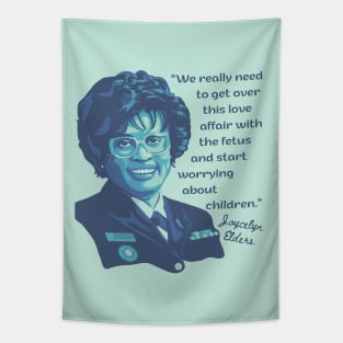 Joycelyn Elders Portrait and Quote Tapestry