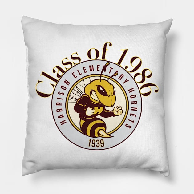 Harrison Hornets 1986 Pillow by lander7156