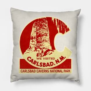 1945 Carlsbad Caverns, New Mexico Pillow