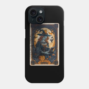 The Reader Retro Distressed Witch Halloween Tarot Card Phone Case