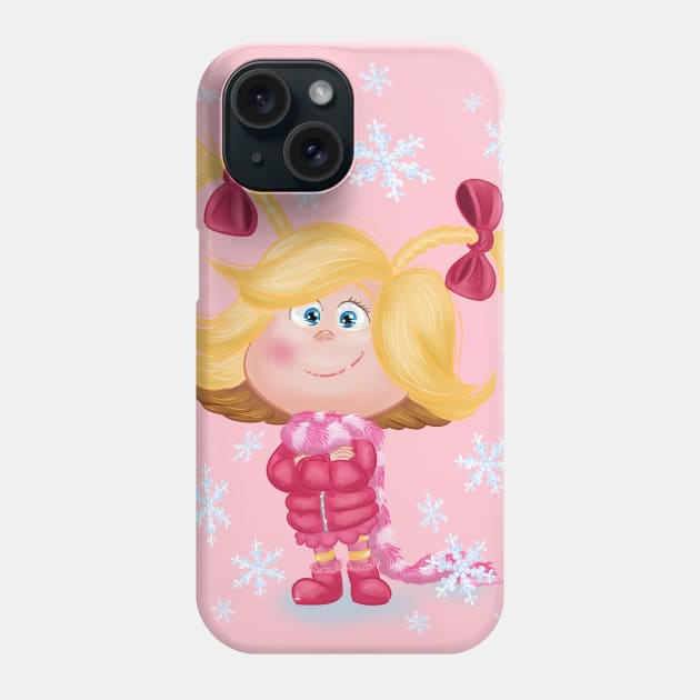 Cindy Christmas Winter Lou Phone Case by OCDVampire