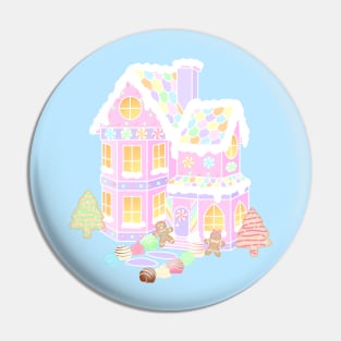 Gingerbread House (pastel) Pin