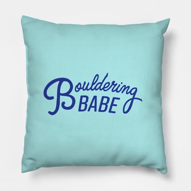 Bouldering Babe Pillow by SunnyLemonader