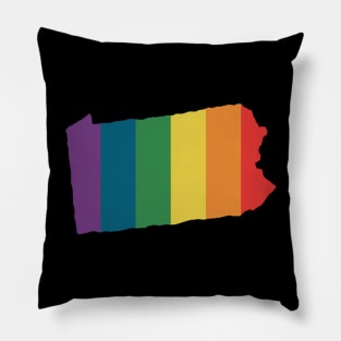 Pennsylvania State Rainbow Pillow