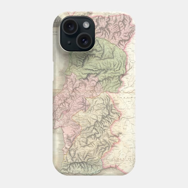 Vintage Map of Portugal (1818) Phone Case by Bravuramedia