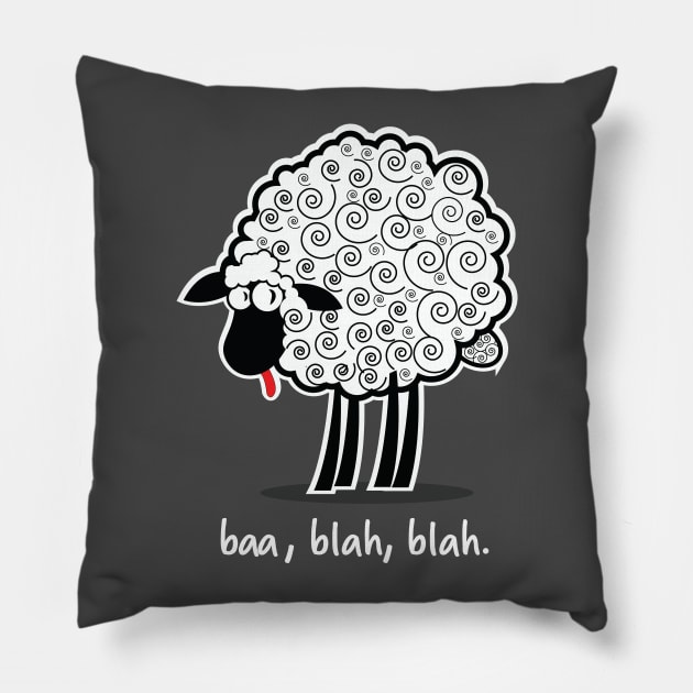 Baa, Blah, Blah Sheep Pillow by chrayk57