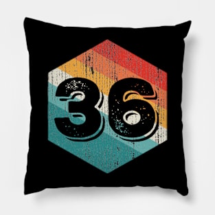 Vintage 1936 Retro Legendary, Birthday Pillow