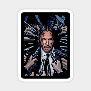 John Wick Elegance in Vengeance Magnet