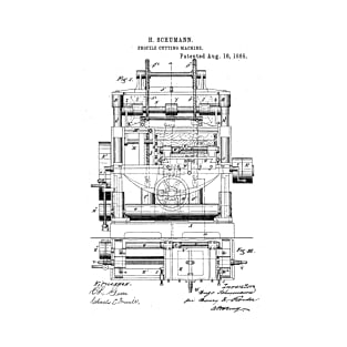 Profile cutting machine Vintage Patent Hand Drawing T-Shirt