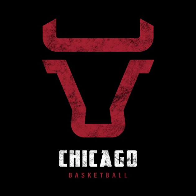 Modern Chicago Bulls Basketball Fan Alternate Logo by BooTeeQue