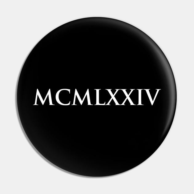 1974 MCMLXXIV (Roman Numeral) Pin by gemgemshop
