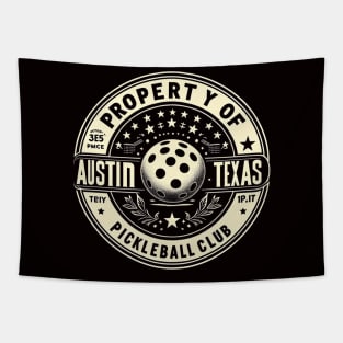 Austin Texas Pickleball Club Shirt Design Tapestry