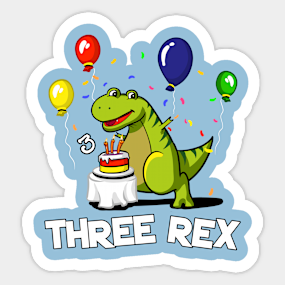 Dinosaur Birthday Party Stickers Teepublic Au