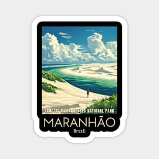 A Vintage Travel Illustration of Lençóis Maranhenses National Park - Maranhão -  Brazil Magnet