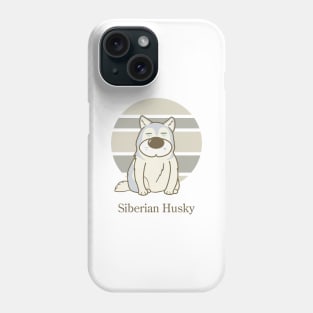 Cute Dogs illustrations - Siberian Husky Phone Case