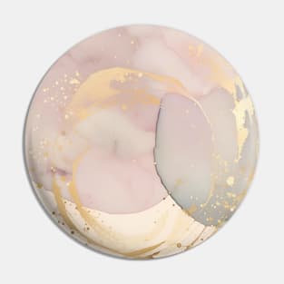 Pink and Gold Marble Effect Pin