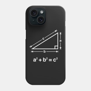 Pythagorean Theorem (Mathematics / White) Phone Case