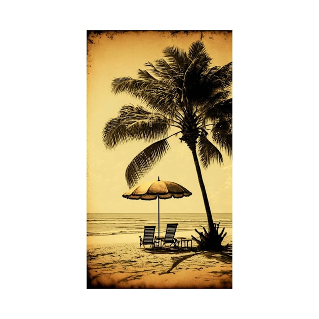 Vacation Mood Palm Tree Sun Sand Beach Beautiful Romantic by Kertz TheLegend