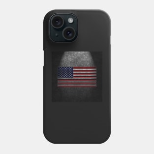 American Flag Stone Texture Repost Phone Case