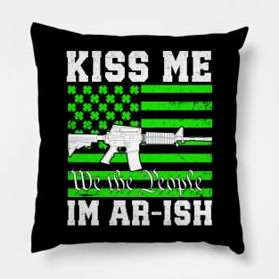 Kiss Me I'm Ar-ish Pillow