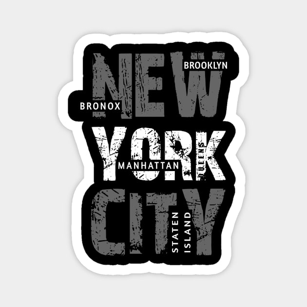 new york city t-shrit Magnet by Lampang shop