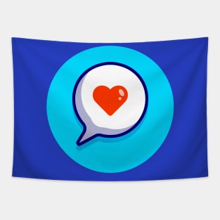 Speech Bubble Love Cartoon Vector Icon Illustration Tapestry