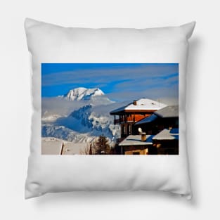 Mont Blanc Peisey-Vallandry Les Arcs French Alps France Pillow