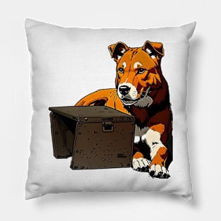 Canine Curiosity Captured in Art Pillow