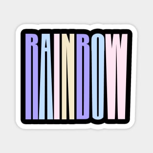 Rainbow Typography T-Shirt Design For Kids Magnet