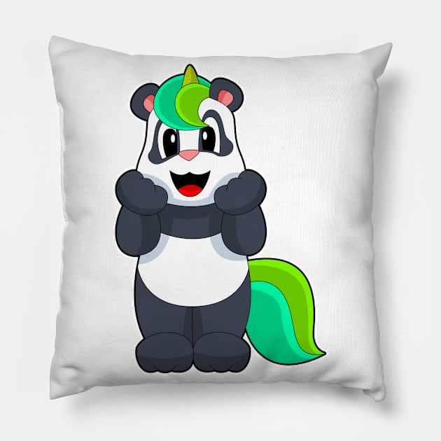 Panda Unicorn Pillow by Markus Schnabel