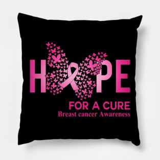 Hope For A Cure Butterfly Gift Breast cancer 2 Pillow