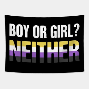 Funny Non-Binary Pride | Gender Identity Genderqueer Tapestry