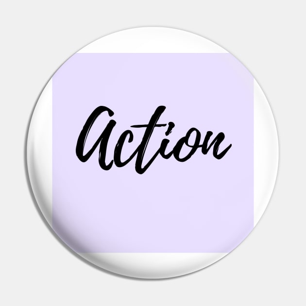 Action - Purple Background Pin by ActionFocus