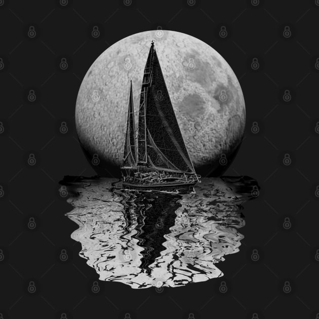 Sailing With A Full Moon by macdonaldcreativestudios