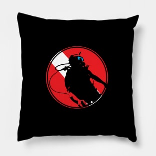 Scuba Diver Dive Flag Pillow